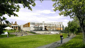 A rendering of the new building